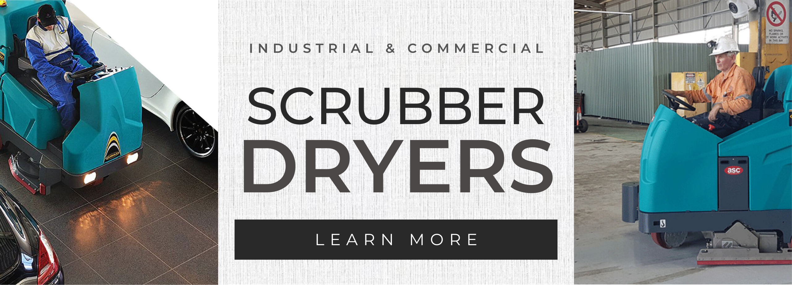 banner for lio international collection of scrubber dryers for industrial and commercial facilities